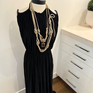 Lanvin Été 2012 Dramatic Black Maxi Dress - Size 6